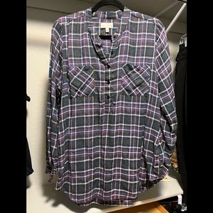 Lucky Brand long sleeve half button.